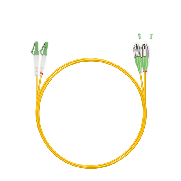 Оптический патч корд FC/APC-LC/APC SM 9/125 Duplex  1 м