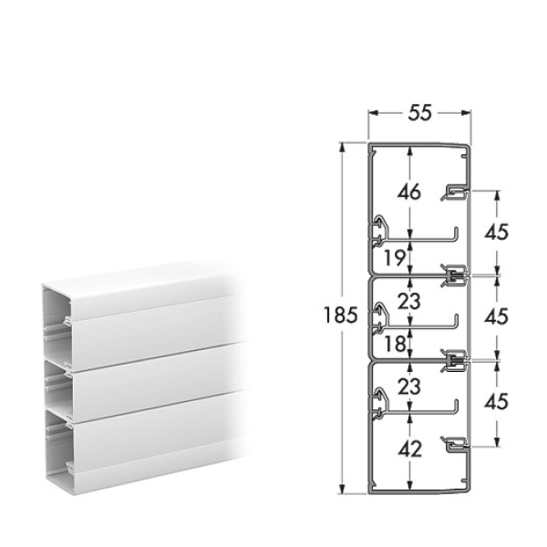 Кабельный канал Schneider Electric 185х55