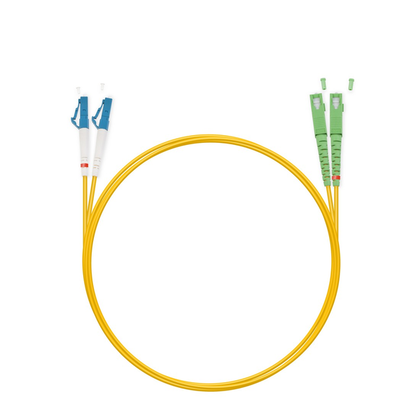 Оптический патч корд SC/APC-LC/UPC SM 9/125 Duplex  1 м