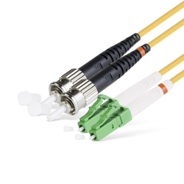 Оптический патч корд LC/APC-ST/UPC SM 9/125 Duplex  1 м